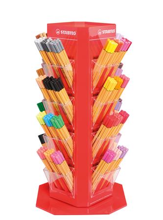 Liner, sada, 0,4 mm, STABILO "Point 88", 480 ks +darček: zvýrazňovač, displej "Boss Mini Animal Vibes", 50 ks