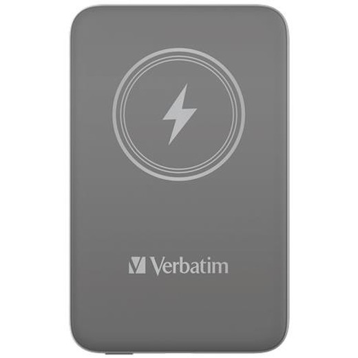 Prenosná batéria, bezdrôtové nabíjanie, 10000 mAh, VERBATIM "MCP-10, sivá