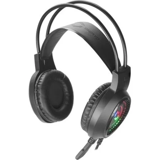 Náhlavné slúchadlá, drôtové, gaming, 2x3.5 mm jack + USB-A, SPEEDLINK "Voltor LED", čierna