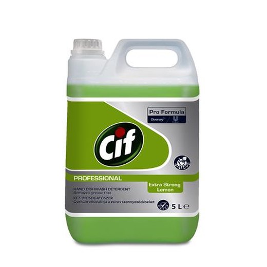 Čistiaci prostriedok na umývanie riadu, 5 l, CIF "Dishwash Extra Strong", citrón