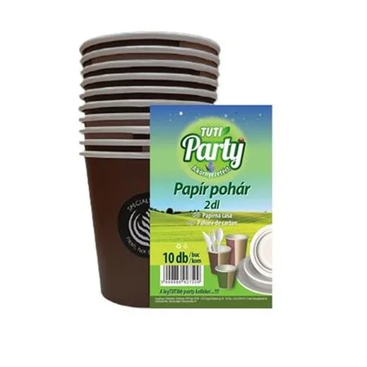 Papierový pohár, 2 dl, 10 ks, TUTI "Party"