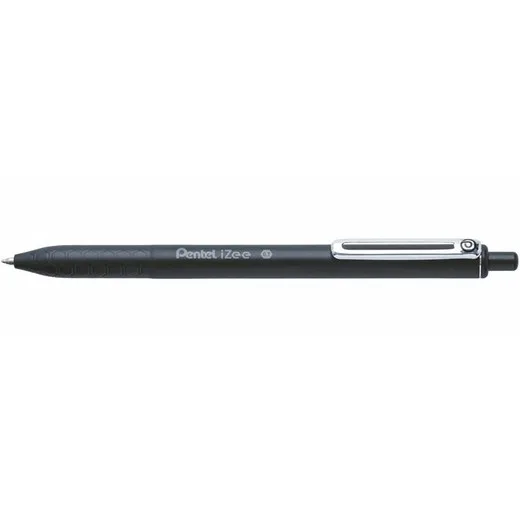 Guľôčkové pero, 0,35 mm, stláčací mechanizmus, PENTEL "iZee", čierna