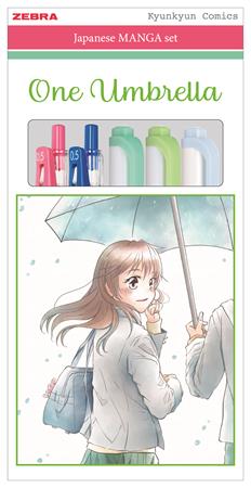Sada písacích potrieb, ZEBRA "Manga Set, One Umbrella", 5-kusová