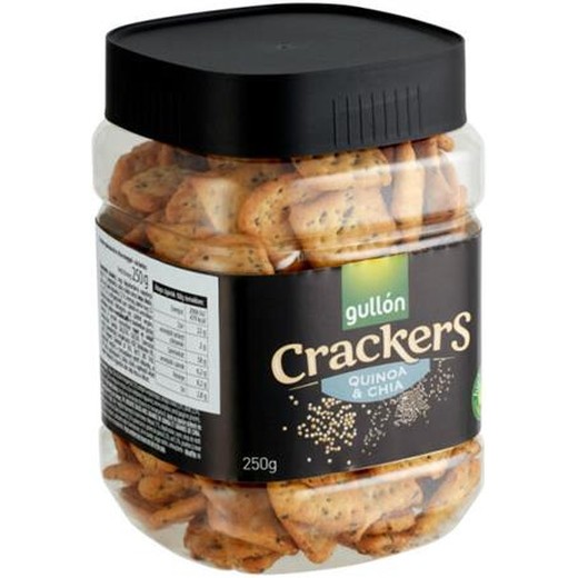 Krekry, 250 g, GULLÓN "Cracker" s chia semienkami a quinoou