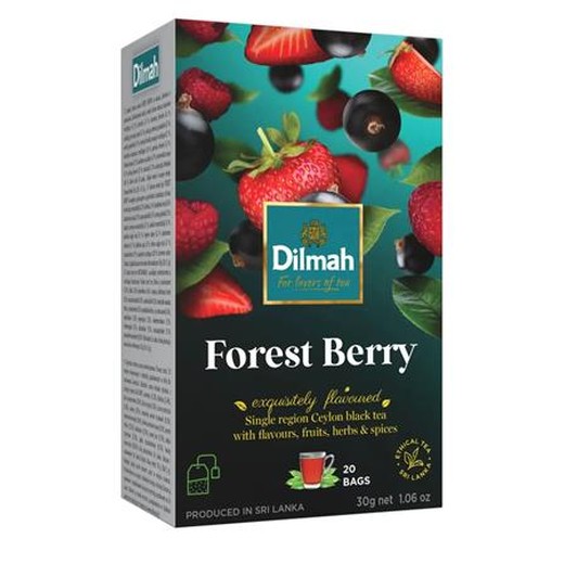 Čierny čaj, 20x1,5g, DILMAH, lesné ovocie