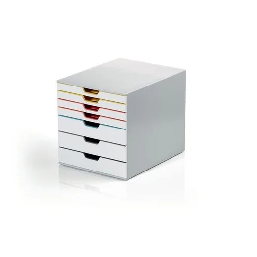 Úložný box na dokumenty, so 7 zásuvkami, DURABLE "VARICOLOR® MIX 7", farebný