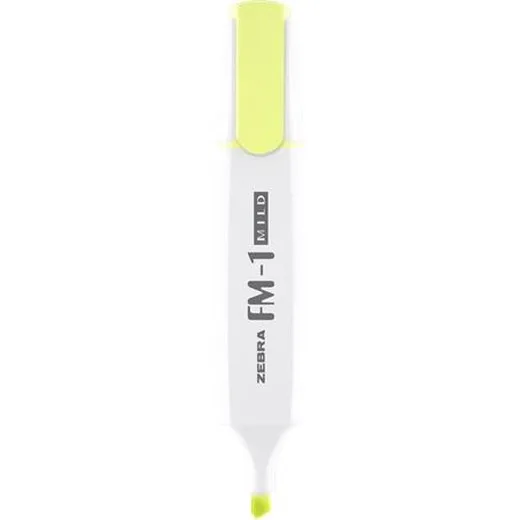 Zvýrazňovač, 3,5 mm, ZEBRA "FM-1 Mild", žltá