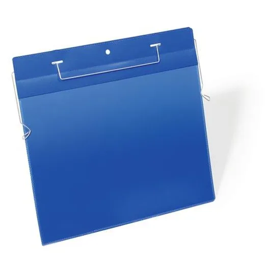 Logistické vrecko, A4, horizontálne, DURABLE, s drôtom, tmavomodrá