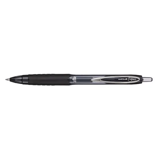 Gélové pero, 0,4 mm, stláčací mechanizmus, UNI "UMN-207E Signo", čierna