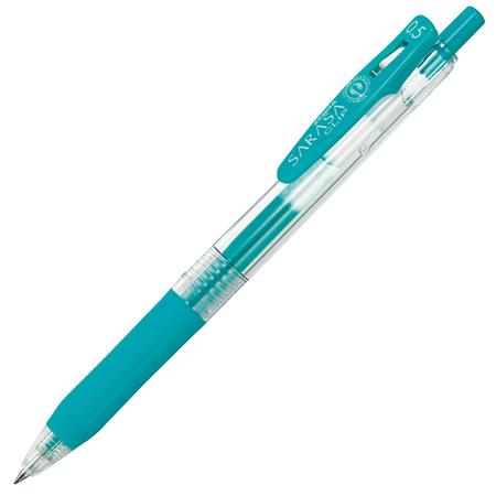 Gélové pero, 0,33 mm, stláčací mechanizmus, ZEBRA "Sarasa Clip", modrozelená