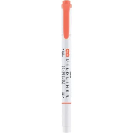 Zvýrazňovač, 1,0/3,5 mm, obojstranný, ZEBRA "Mildliner Warm", cinóberová