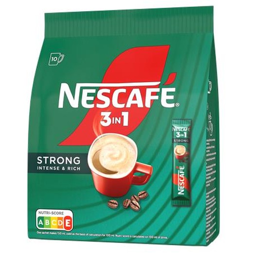 Instantná káva, stick, 10x16,5 g, NESCAFÉ, 3v1 "Strong"