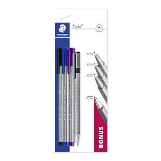 Sada písacích potrieb, mix, 4-kusová, STAEDTLER "Triplus® multi set 34P2"