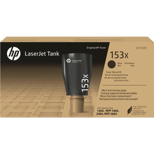 W1530X Laserový toner do Laserjet Tank 1504, 2504 tlačiarní, HP 153X, čierna, 5k