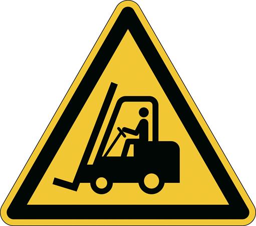 Podlahové značenie, DURABLE "Pozor! Vysokozdvižný vozík", žlto-čierna