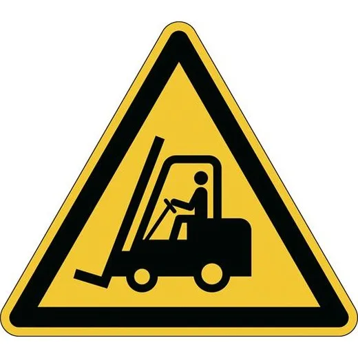 Podlahové značenie, DURABLE "Pozor! Vysokozdvižný vozík", žlto-čierna