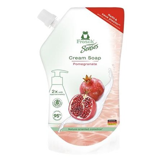 Tekuté mydlo náhradná náplň, 500 ml, FROSCH, granátové jablko