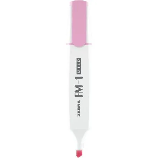 Zvýrazňovač, 3,5 mm, ZEBRA "FM-1 Mild", ružová