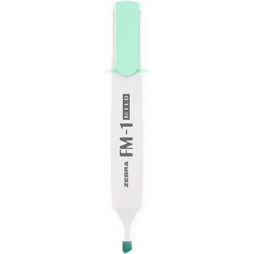Zvýrazňovač, 3,5 mm, ZEBRA "FM-1 Mild", modrozelená