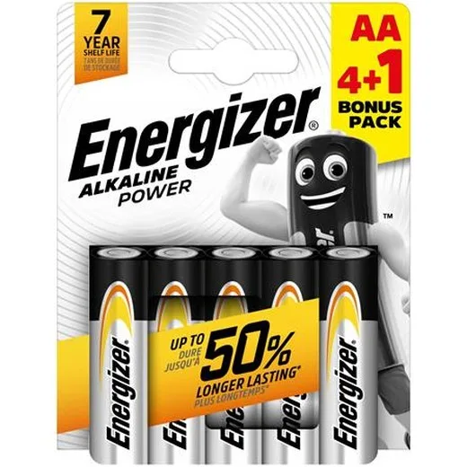 Batéria, AA tužková, 4+1 ks, ENERGIZER "Alkaline Power"