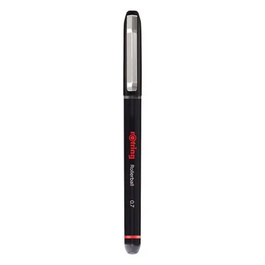 Roller, 0,7 mm, s vrchnákom, ROTRING "Rollerball", čierna