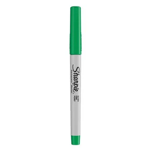Permanentný popisovač, 0,5 mm, kužeľový hrot, SHARPIE "Ultra Fine Point", zelená