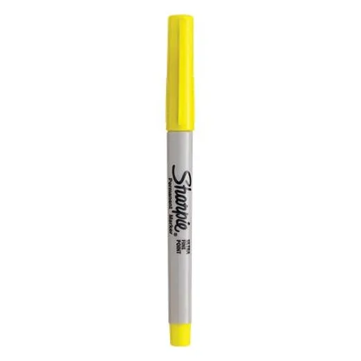 Permanentný popisovač, 0,5 mm, kužeľový hrot, SHARPIE "Ultra Fine Point", žltá