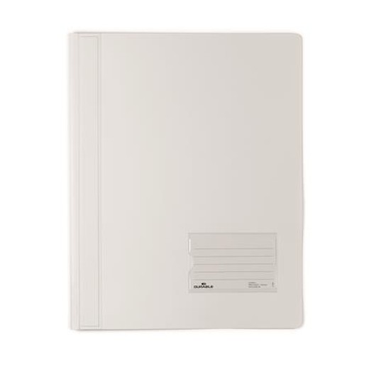Rýchloviazač, A4 extra silný, DURABLE "DURALUX®", priehľadná biela