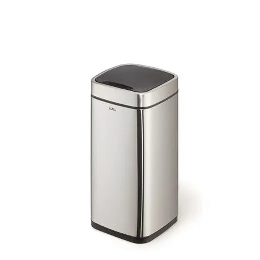 Odpadkový kôš, 21 l, s vekom so senzorom, DURABLE "NO TOUCH", strieborná