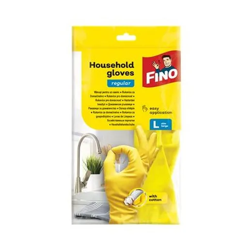 Gumené rukavice, vhodné do domácnosti, veľ. L, 1 pár, FINO