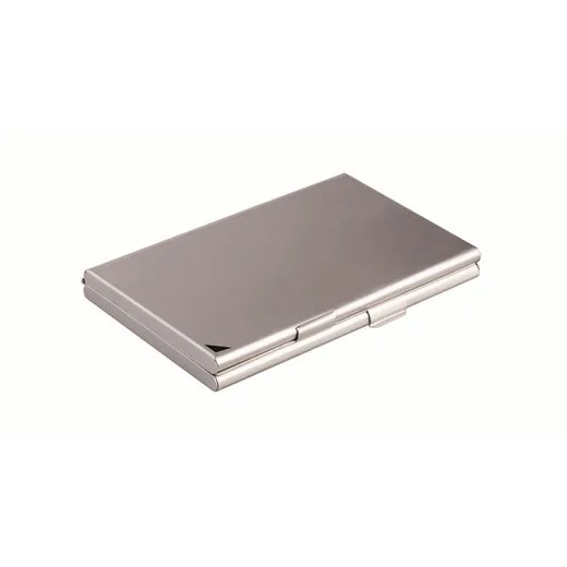 Puzdro na vizitky, kovové, 20-kusové, DURABLE "CARD BOX DUO", strieborná