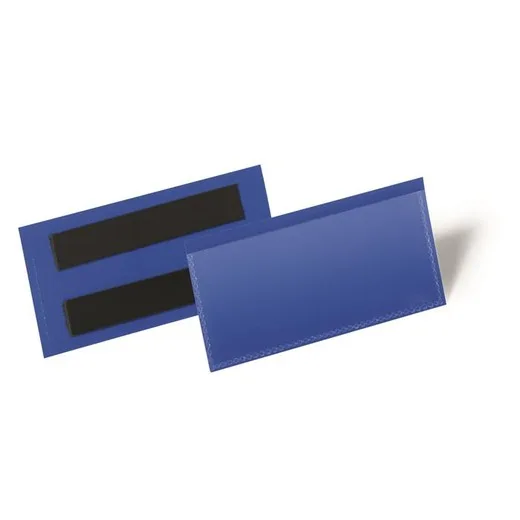 Logistické vrecko, 100x38 mm, horizontálne, DURABLE, s magnetom, tmavomodrá