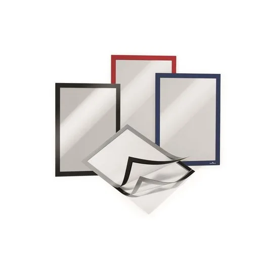 Informačný rám, A4, samolepiaca zadná strana, magnetický predný kryt, DURABLE "DURAFRAME", červená