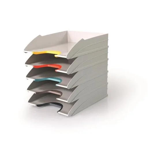 Odkladač, sada, plastový, 5 priehradiek, DURABLE "VARICOLOR MIX"