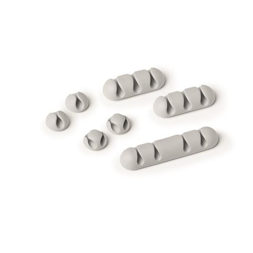 Úchytka na káble, samolepiaca, DURABLE "CAVOLINE® Clip mix", sivá