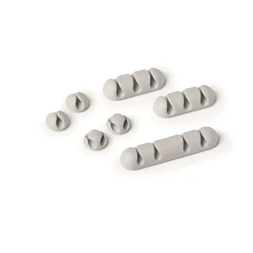 Úchytka na káble, samolepiaca, DURABLE "CAVOLINE® Clip mix", sivá