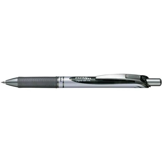 Gélové pero, 0,35 mm, stláčací mechanizmus, PENTEL "EnerGel BL77", čierna