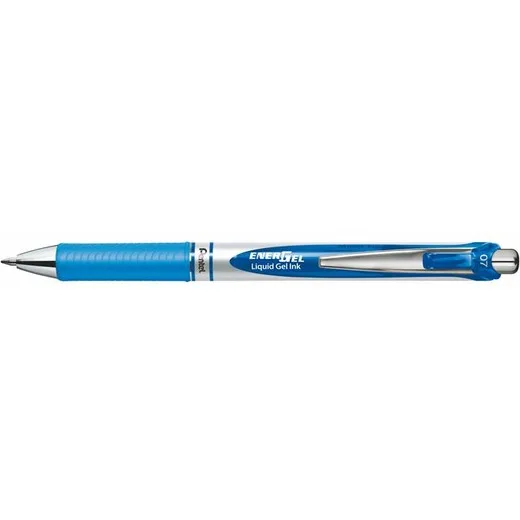 Gélové pero, 0,35 mm, stláčací mechanizmus, PENTEL "EnerGel BL77", modrá