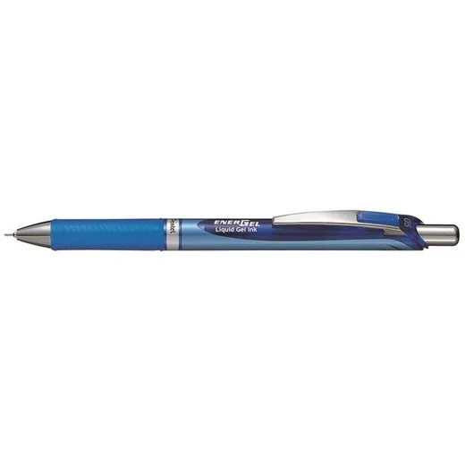 Gélové pero, 0,25 mm, stláčací mechanizmus, PENTEL "EnerGel BLN75", modrá