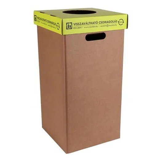 Odpadkový kôš, určený na zálohované fľaše, vyrobený z recyklovaných materiálov, 50 l, RECOBIN "Office"