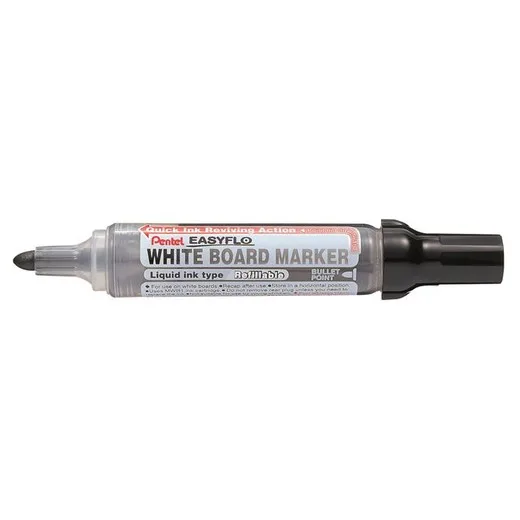 Popisovač na tabule, 6 mm, kužeľový hrot, PENTEL "Easyflo", čierna