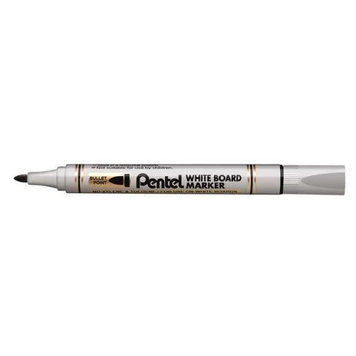 Popisovač na tabule, 2 mm, kužeľový hrot, PENTEL, čierna