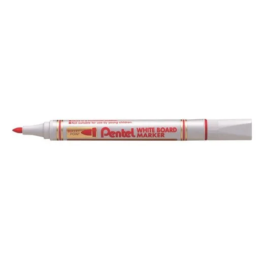 Popisovač na tabule, 2 mm, kužeľový hrot, PENTEL, červená
