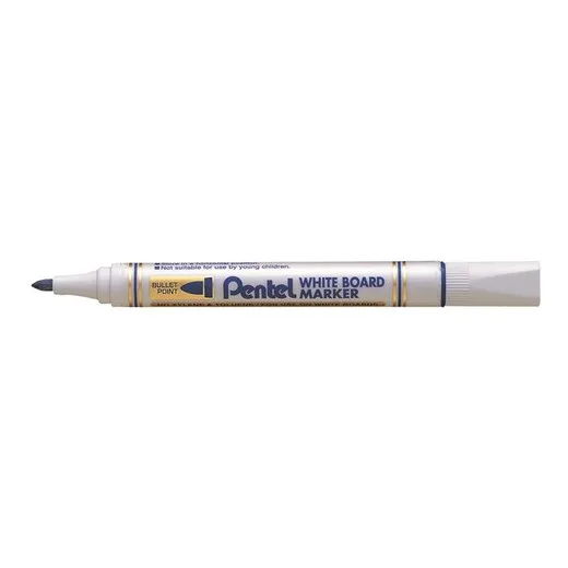Popisovač na tabule, 2 mm, kužeľový hrot, PENTEL, modrá