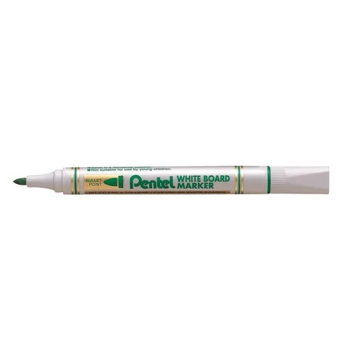 Popisovač na tabule, 2 mm, kužeľový hrot, PENTEL, zelená