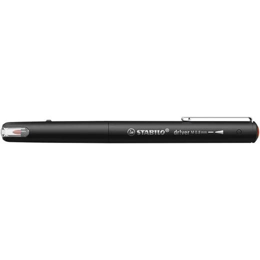 Popisovač, 0,8 mm, STABILO "dr!ver", červená