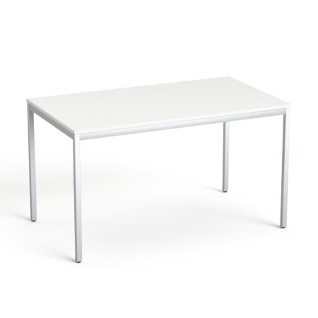 Stôl s kovovými nohami, univerzálny, 75x130 cm, MAYAH "Freedom SV-38", biela