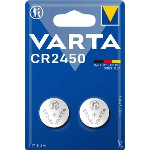Gombíková batéria, CR2450, 2 db, VARTA "Professional"
