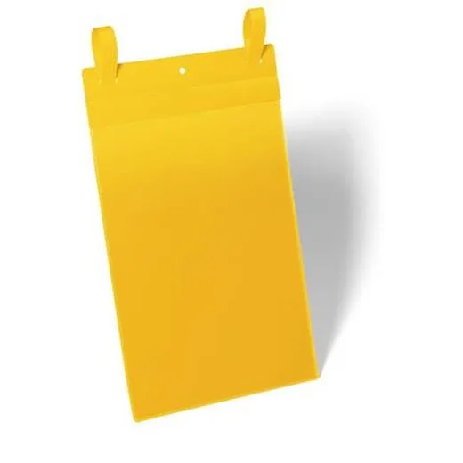 Logistické vrecko, A4, vertikálne, DURABLE, s páskou, žltá