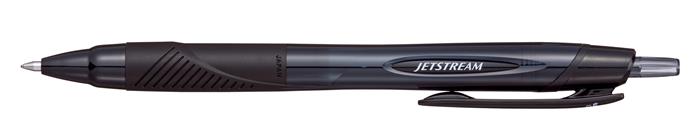 Guľôčkové pero, 0,35 mm, stláčací mechanizmus, čierne telo, UNI "SXN-157S Jetstream Sport Eco", čierna